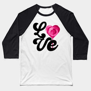 Lollipop Candy Heart Valentines Day Retro Trendy Women Girls Baseball T-Shirt